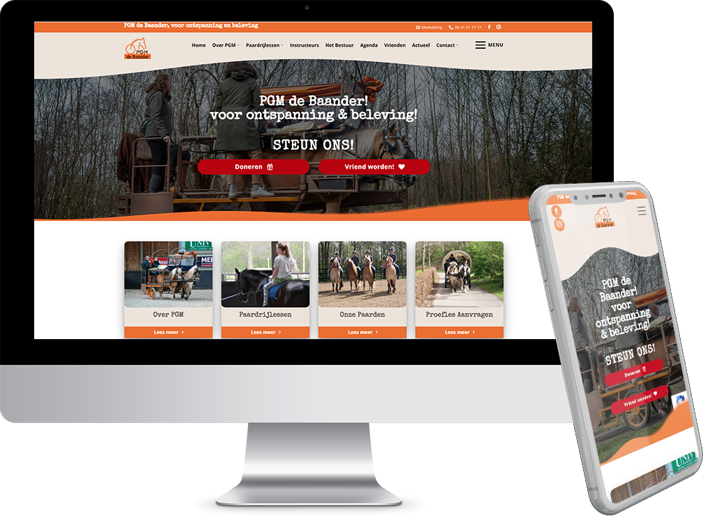 Responsive Maatwerk Website PGM de Baander Meppel